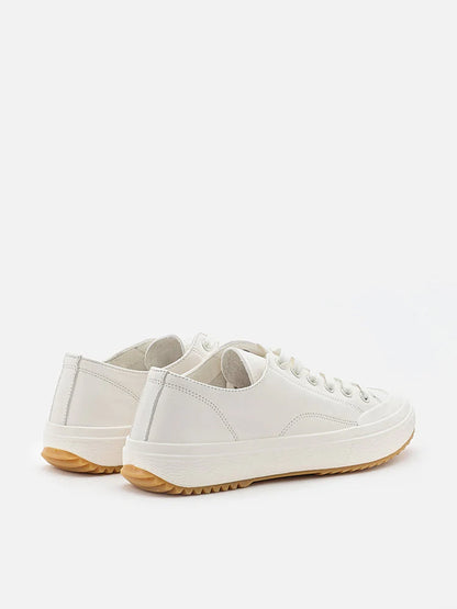 PAZZION, Nayeli Leather Sneakers, White