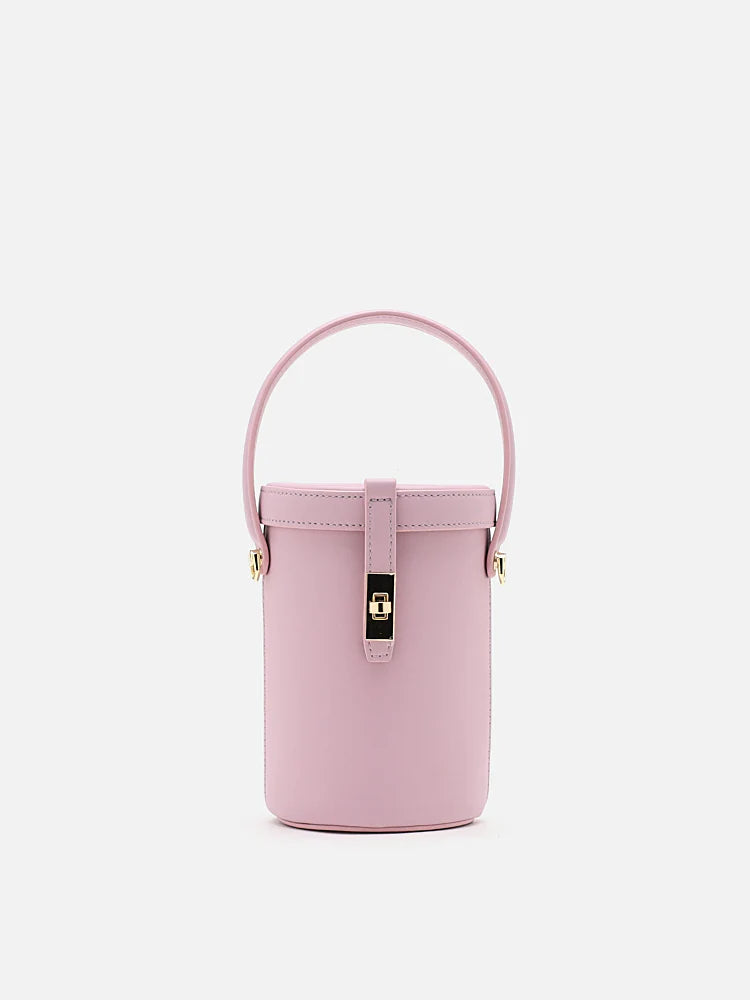 PAZZION, Nicolette Leather Cylinder Bag, Pink