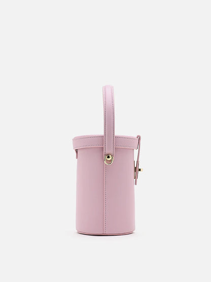 PAZZION, Nicolette Leather Cylinder Bag, Pink