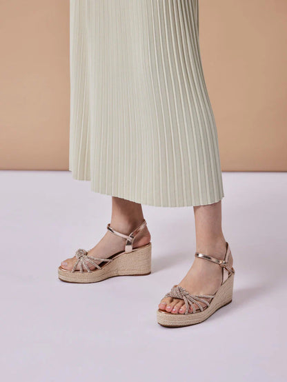 PAZZION, Olivier Crystal-Knot Wedges, Champagne