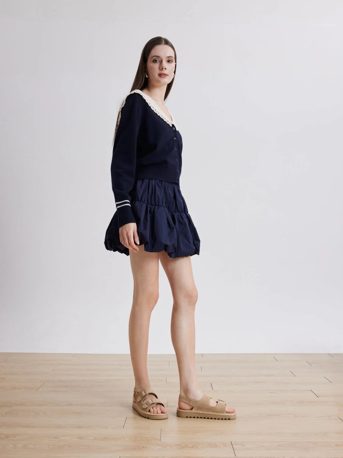 PAZZION, Oriolle Suede Platform Slingback Sandals, Almond