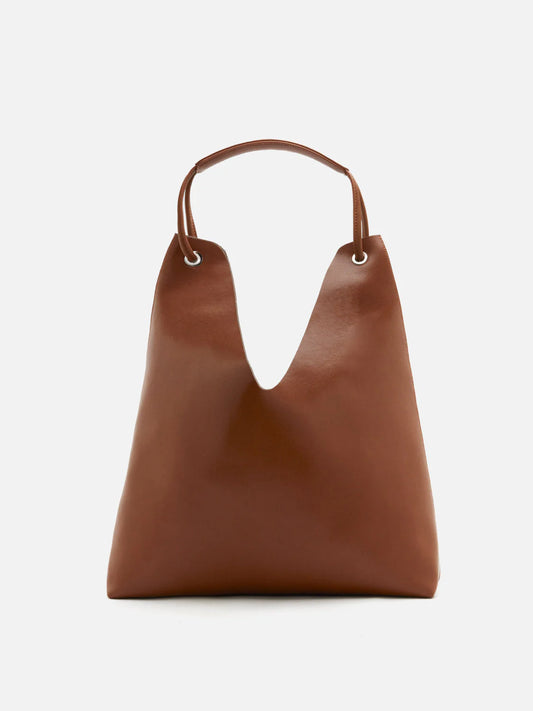 PAZZION, Pennie Centerline Stitch Tote, Brown