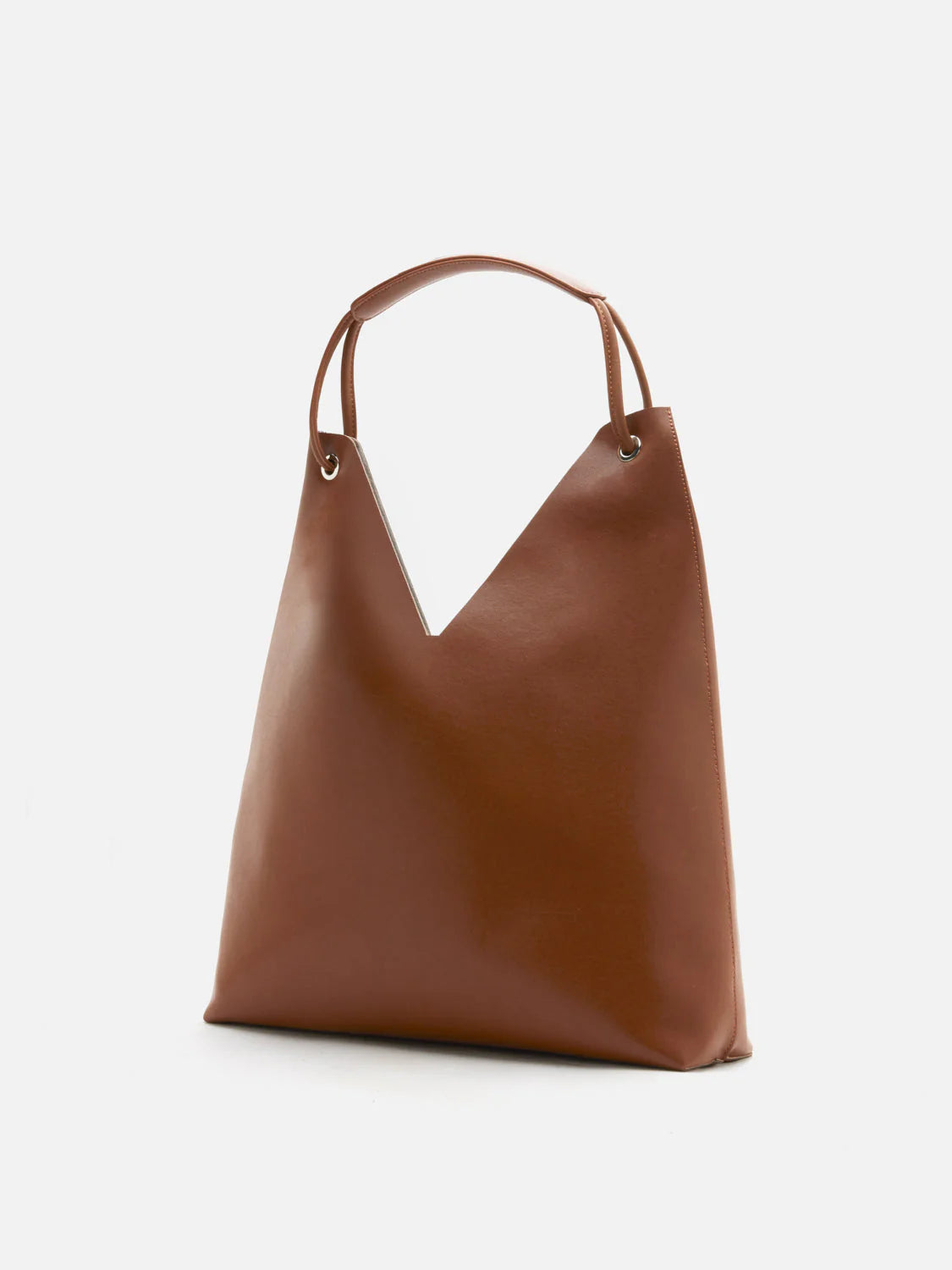 PAZZION, Pennie Centerline Stitch Tote, Brown