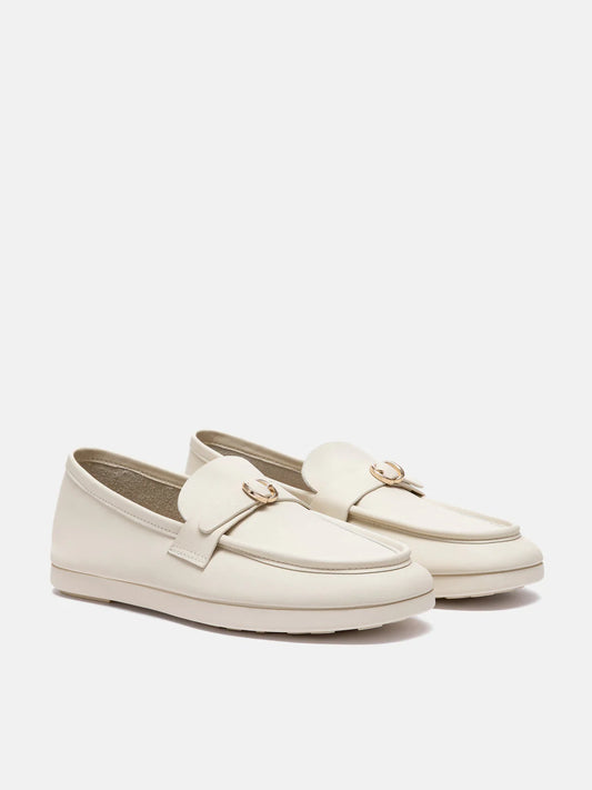 PAZZION, Perevelle Leather Loafers, Beige