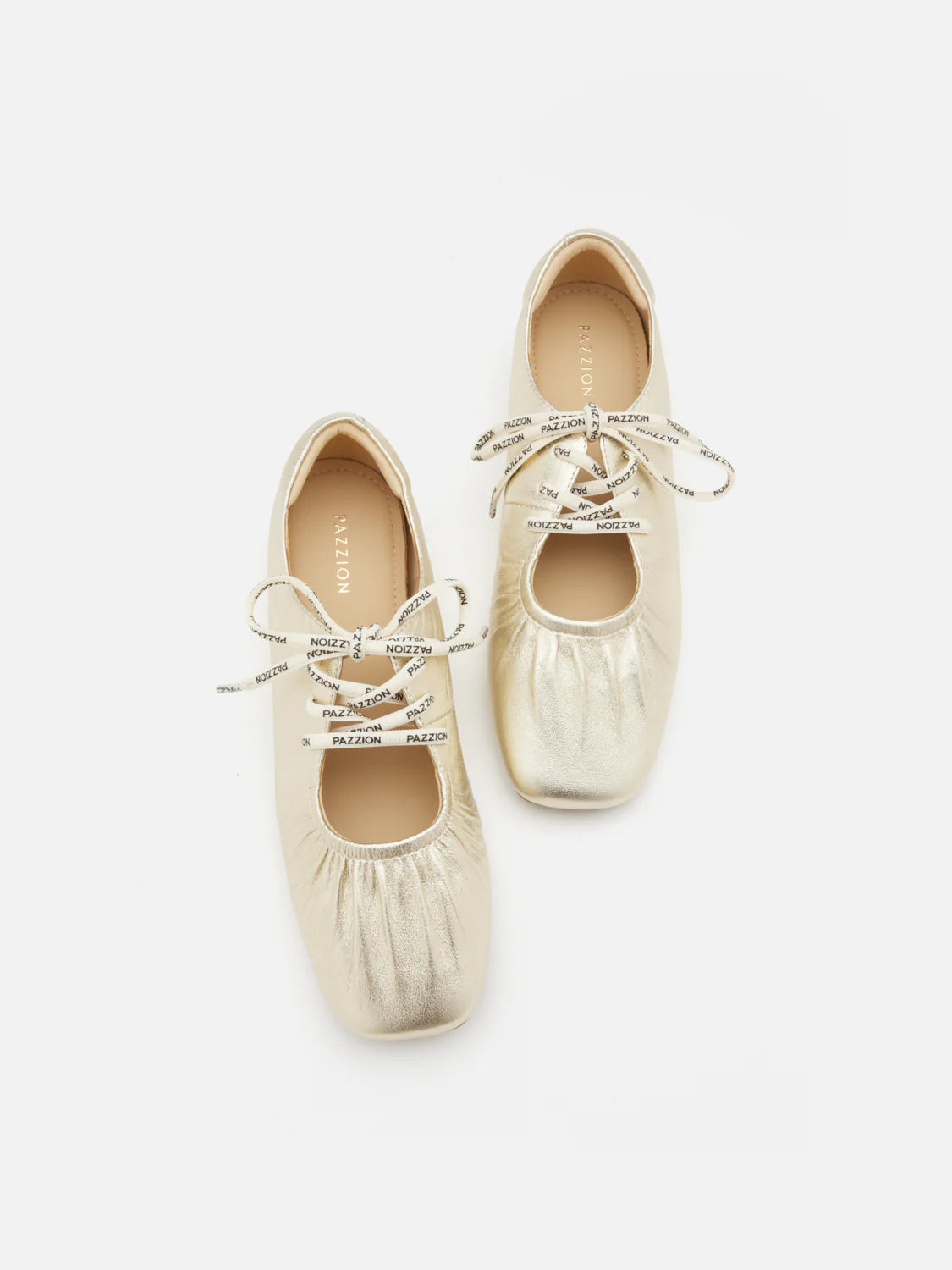 Pernille 金屬色綁帶平底鞋