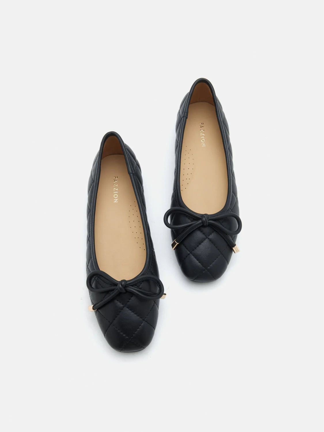 PAZZION, Quinn Quilted Bow Flats, Black