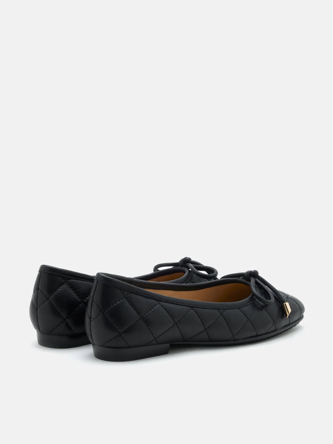 PAZZION, Quinn Quilted Bow Flats, Black