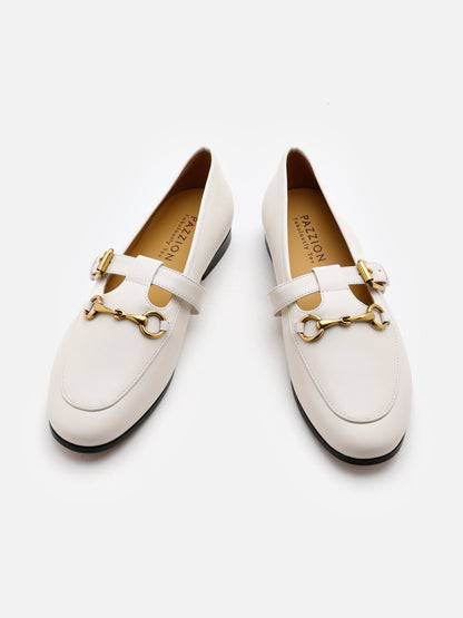 PAZZION, Rachel Preppy Kate Cut Out Loafers, Beige