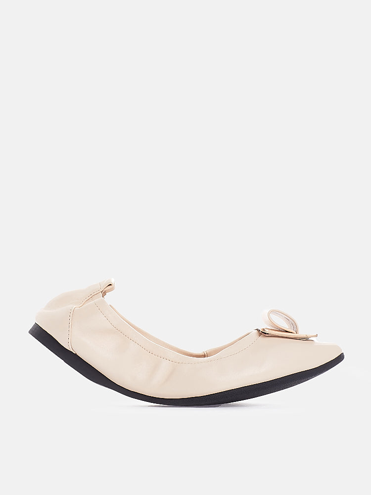 PAZZION, Rahma Ornament Flats, Beige