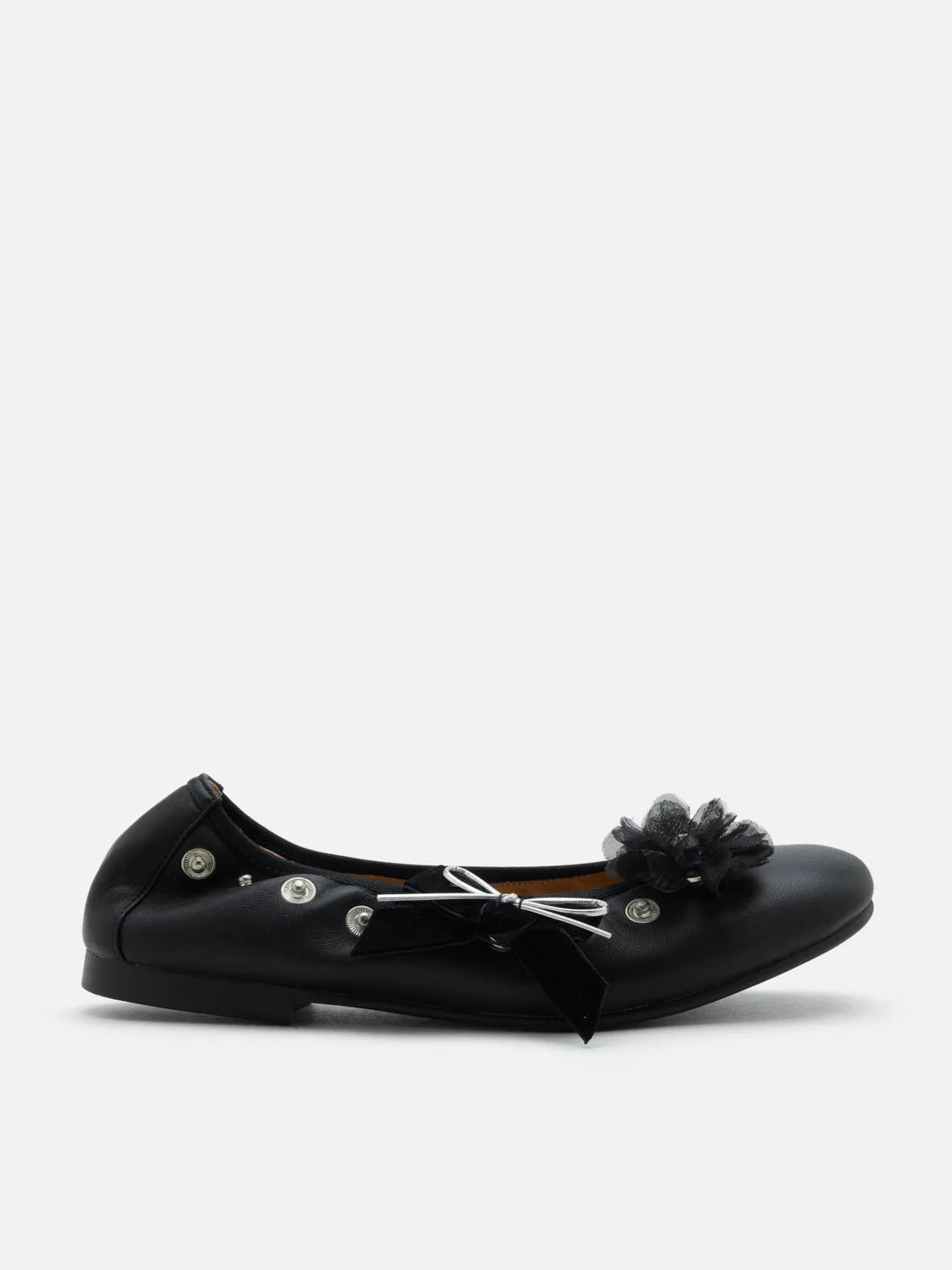 PAZZION, Rolene Clip-Stud Charmed Flats, Black