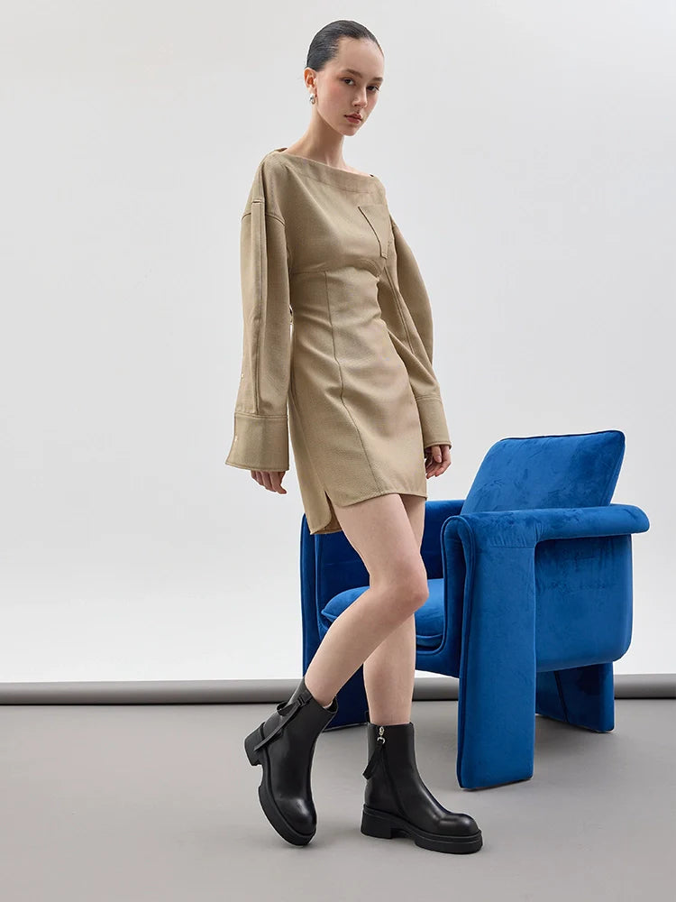 PAZZION, Rota Leather Ankle Boots, Black