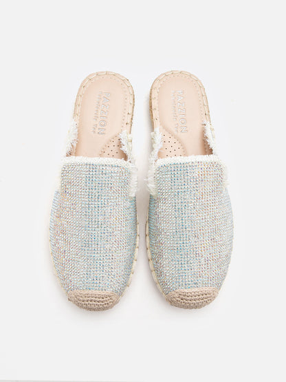 PAZZION, Saline Espadrille Mules, Beige