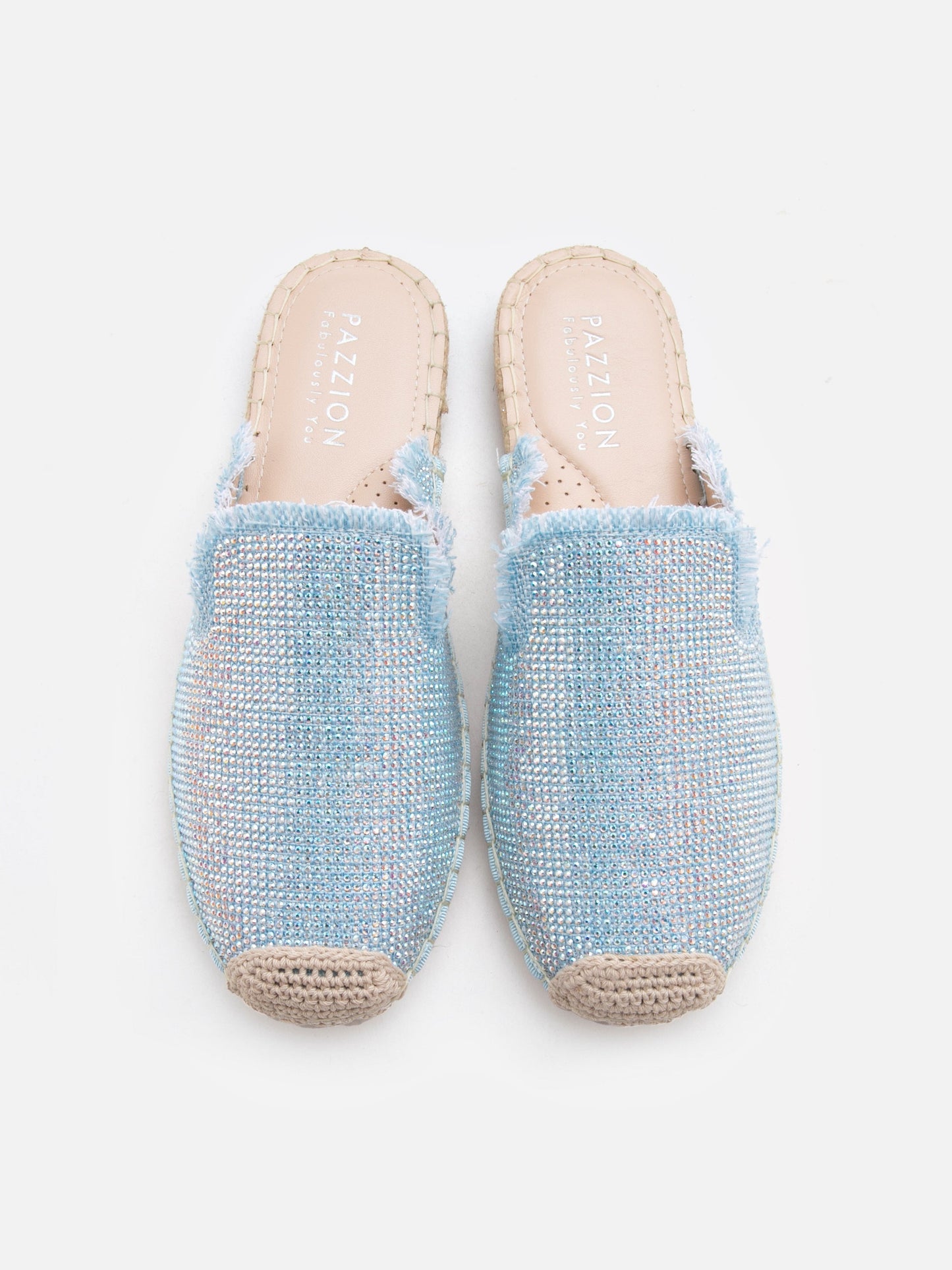 PAZZION, Saline Espadrille Mules, Blue