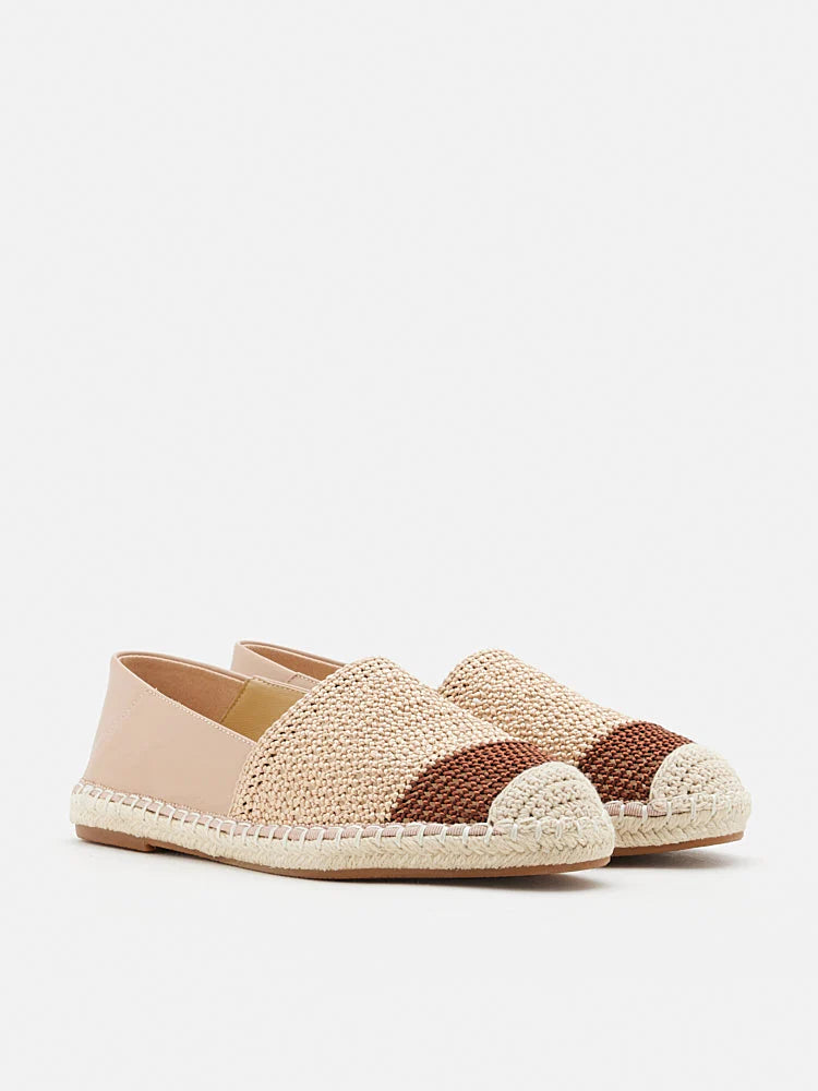 PAZZION, Shae Colour Blocked Espadrilles, Almond