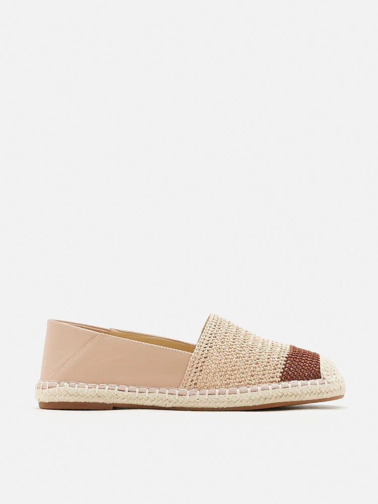 PAZZION, Shae Colour Blocked Espadrilles, Almond