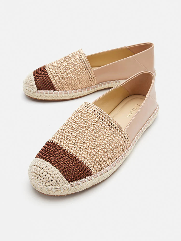 PAZZION, Shae Colour Blocked Espadrilles, Almond