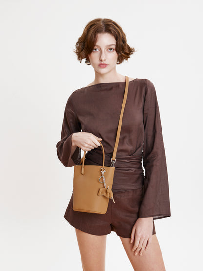 PAZZION, Stormy Garden Bucket Bag, Brown