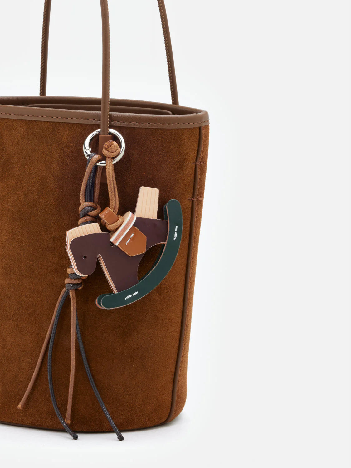 PAZZION, Stormy H Garden Suede Bucket Bag, Brown