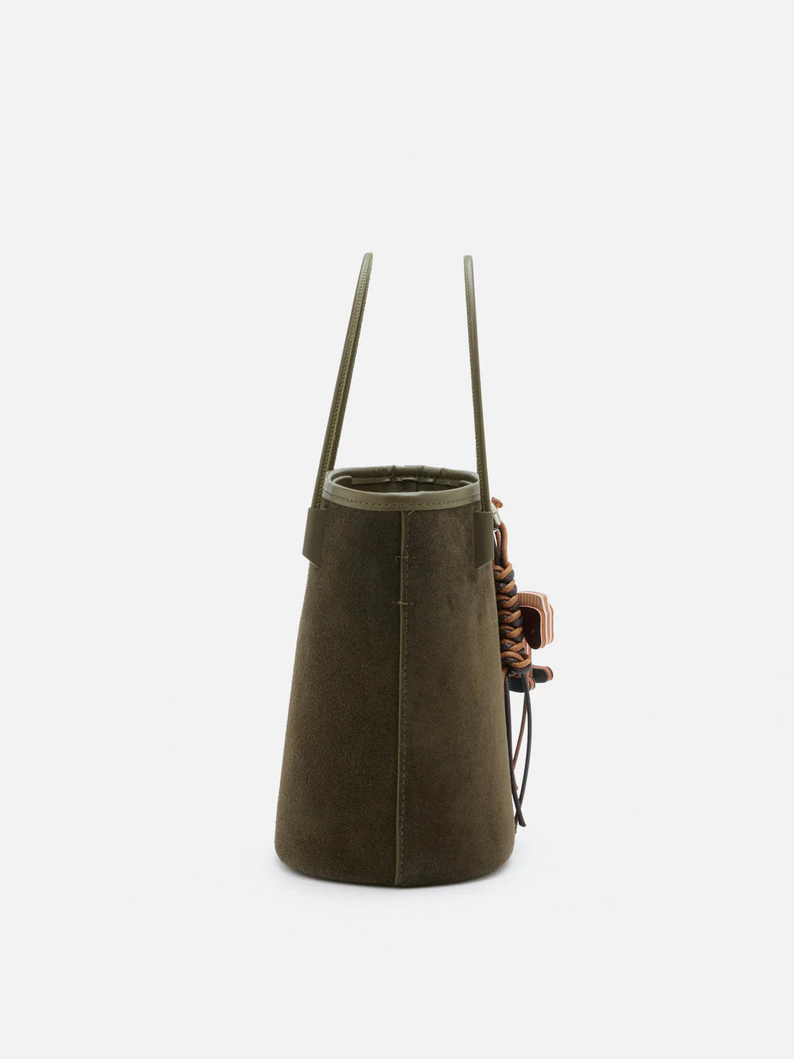 PAZZION, Stormy H Garden Suede Bucket Bag, Green