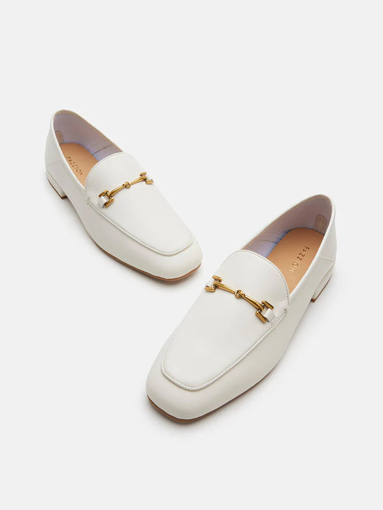 PAZZION, Tabitha Horsebit Loafers, Beige