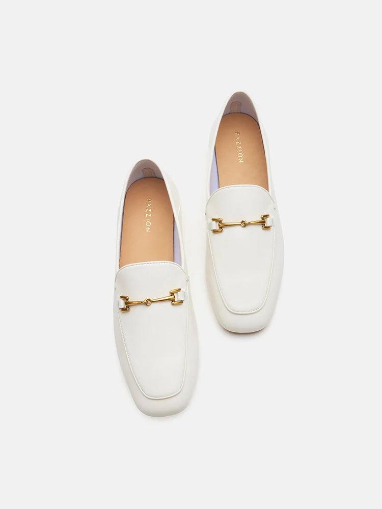 PAZZION, Tabitha Horsebit Loafers, Beige