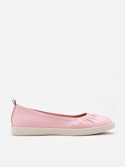 PAZZION, Tammy Ruched Round Toe Slip on, Pink