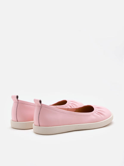 PAZZION, Tammy Ruched Round Toe Slip on, Pink