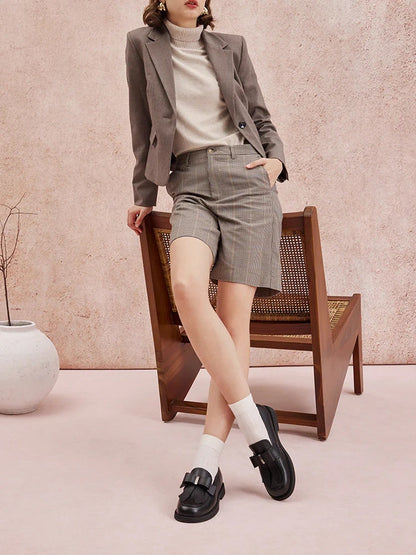 PAZZION, Thea Brogue Bow Loafers, Black