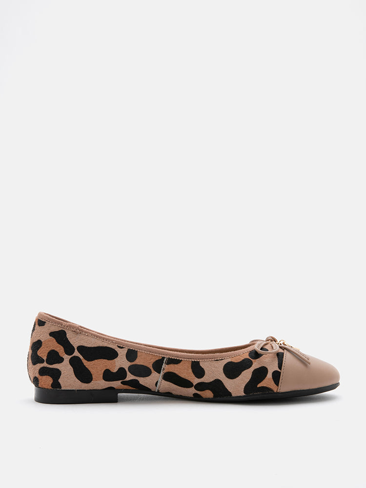 PAZZION, Trena Patterned Bow Flats, Brown