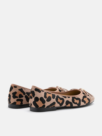 PAZZION, Trena Patterned Bow Flats, Brown