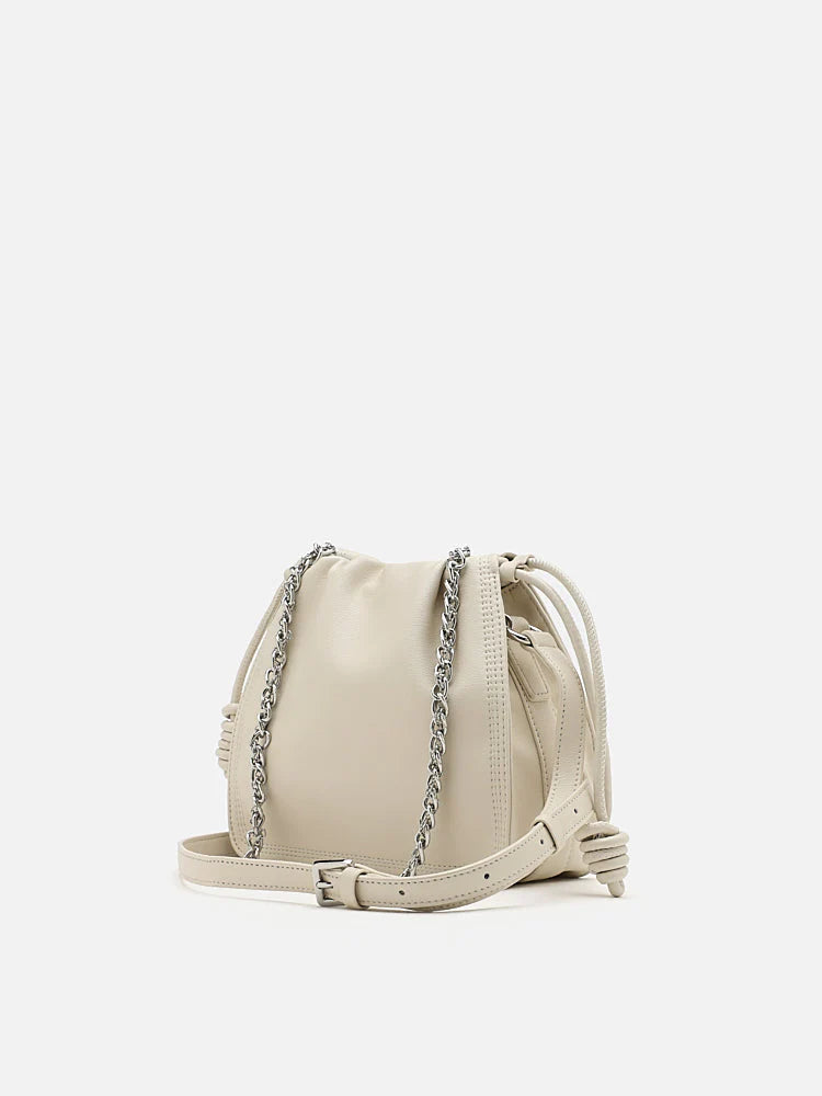 PAZZION, Trinity Chained Bag, Beige