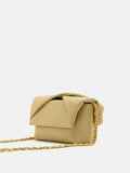 PAZZION, Trista Pleated Chained Bag, Yellow