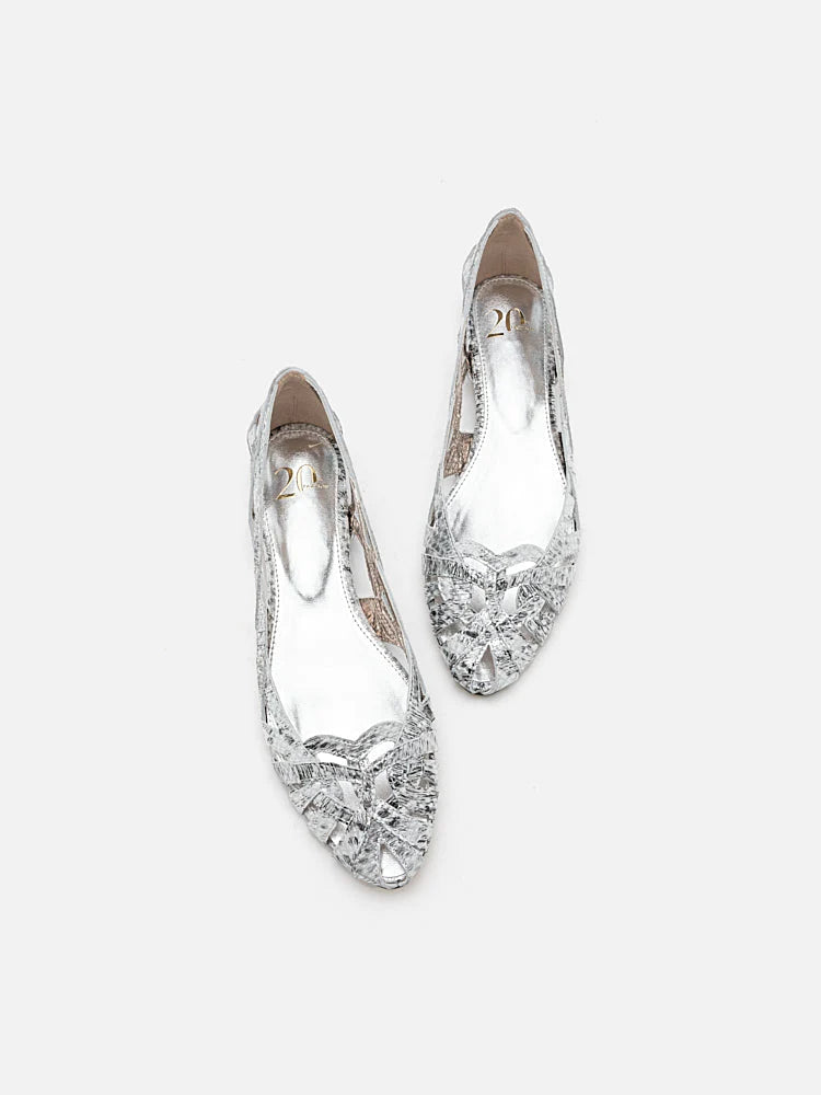 PAZZION, Twyla Weaved Flats, Grey