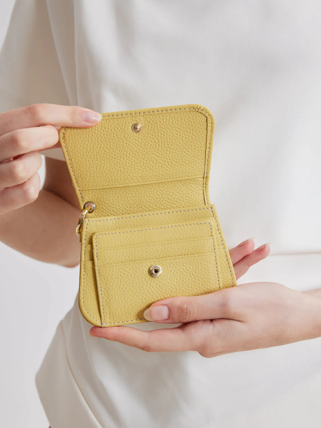 PAZZION, Valeria Compact Wallet, Yellow