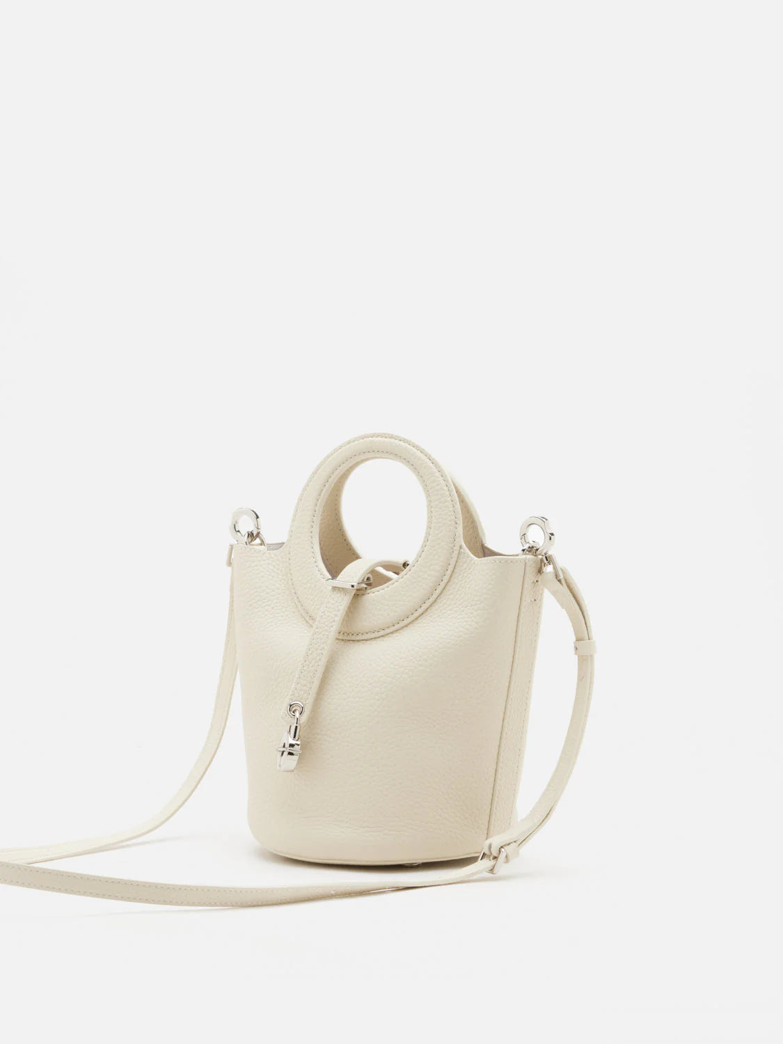 PAZZION, Vespera Bucket Bag, Beige