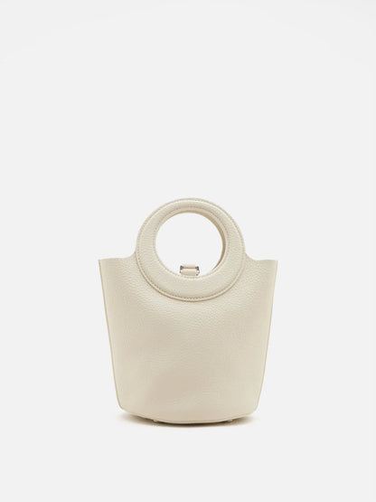 PAZZION, Vespera Bucket Bag, Beige