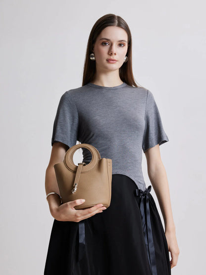 PAZZION, Vespera Bucket Bag, Khaki