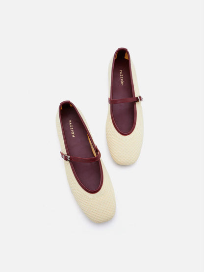 PAZZION, Whitney Flyknit Colour-Block Mary Janes, Yellow