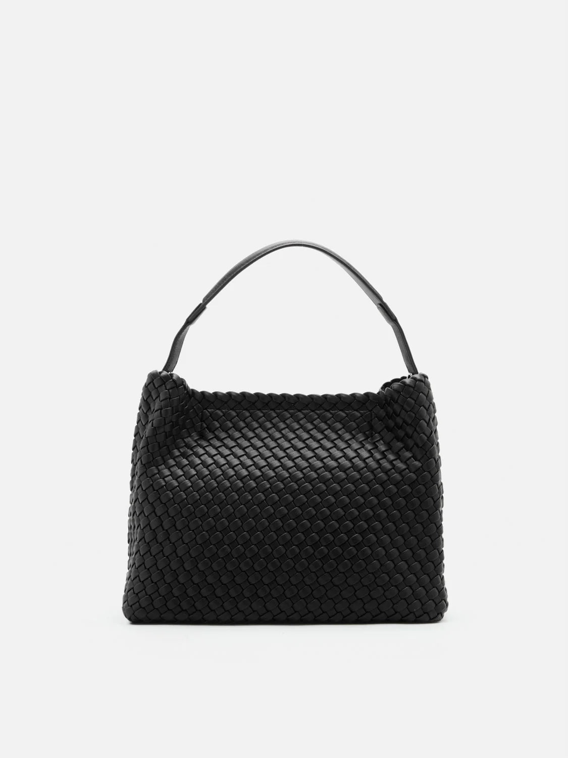 PAZZION, Xavia Bead Charmed Woven Bag, Black