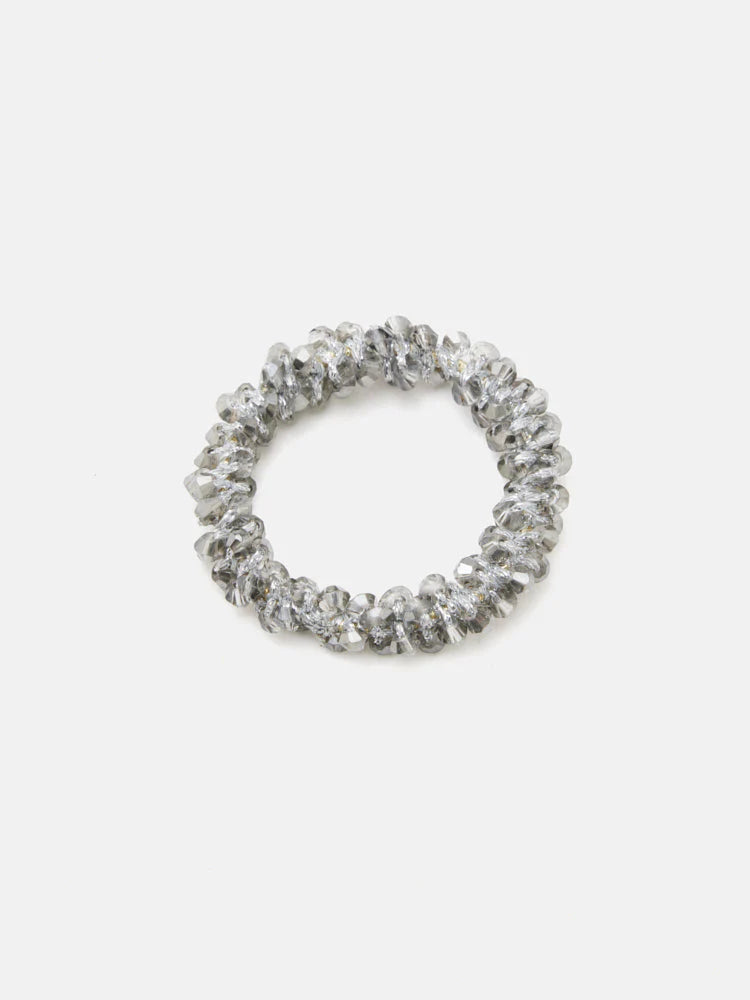 PAZZION, Zia Diamante Hair Tie, Silver