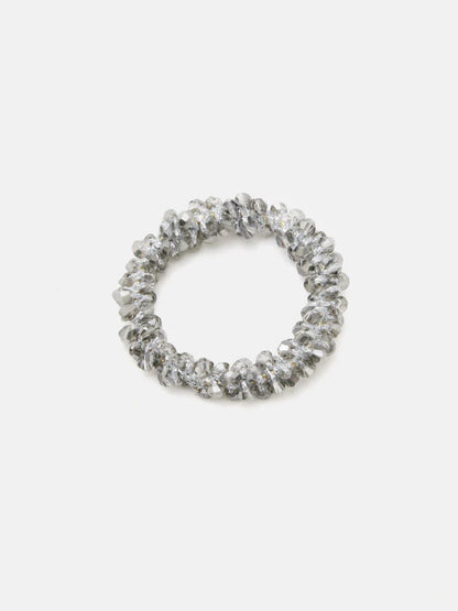 PAZZION, Zia Diamante Hair Tie, Silver