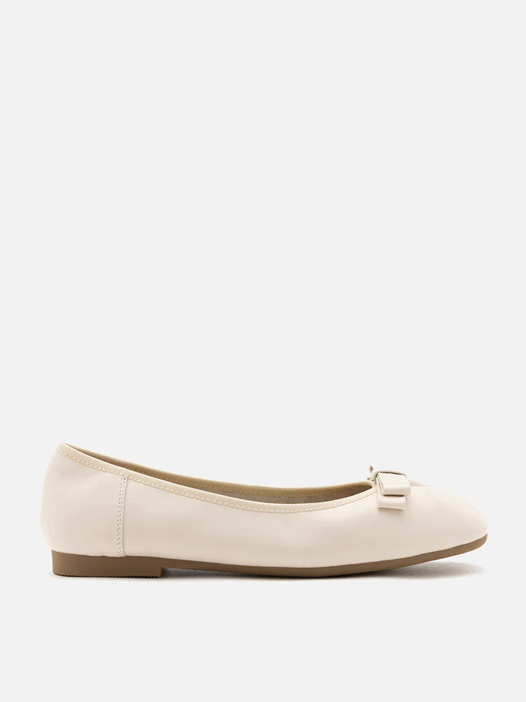 PAZZION, Ziva Bow Ballet Flats, Beige