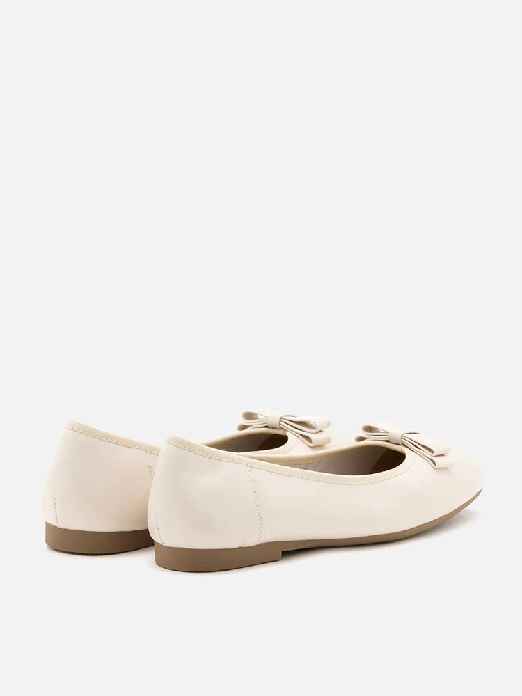 PAZZION, Ziva Bow Ballet Flats, Beige