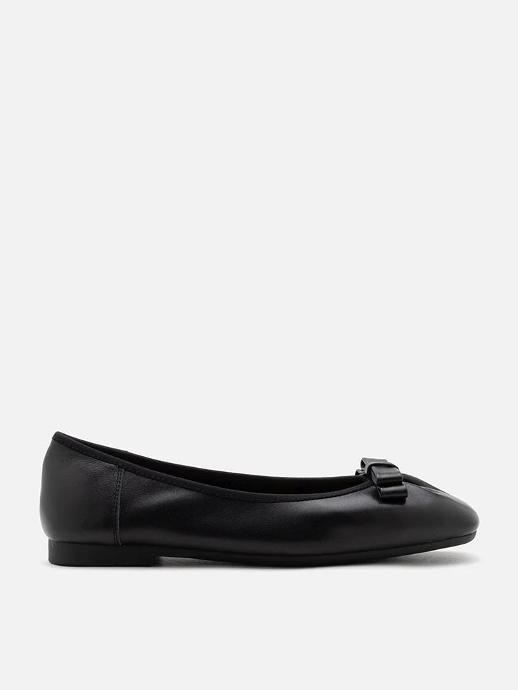 PAZZION, Ziva Bow Ballet Flats, Black