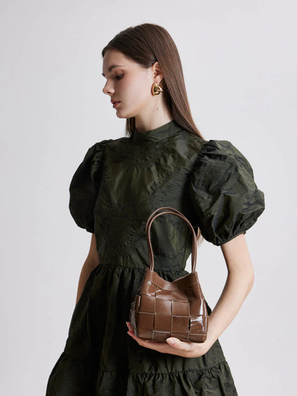 PAZZION, Ziva Woven Bag, Brown