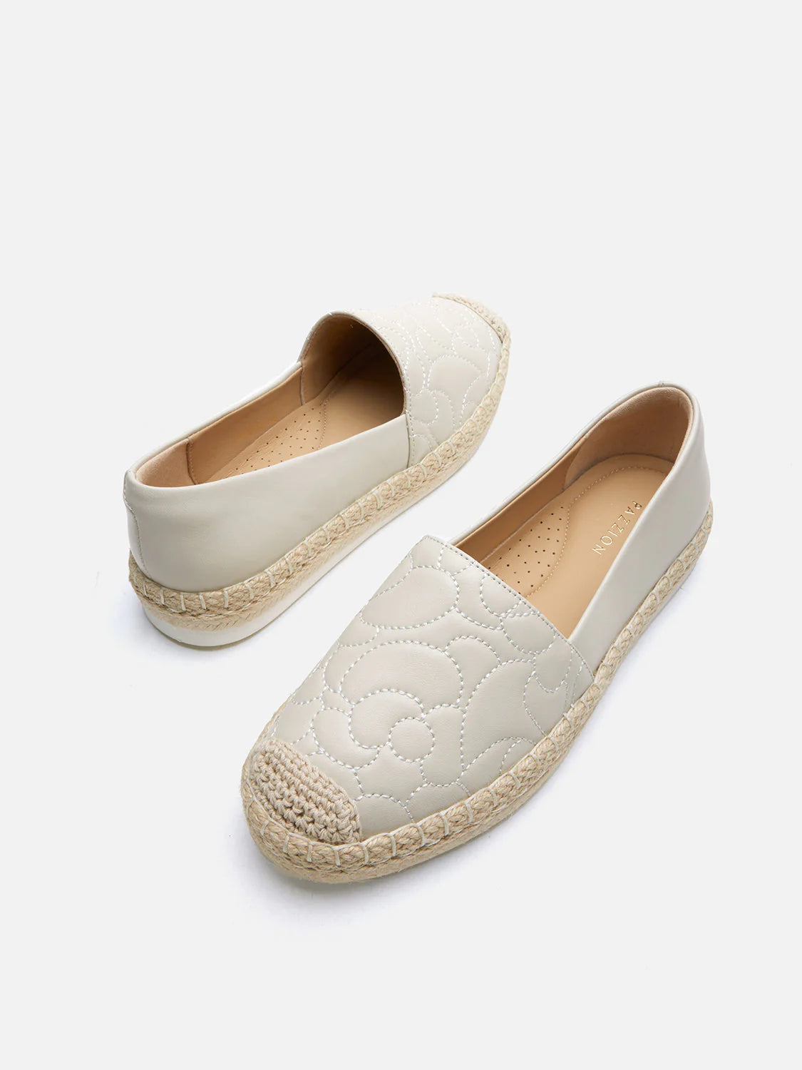 PAZZION, Zuma Quilted Espadrilles, Beige