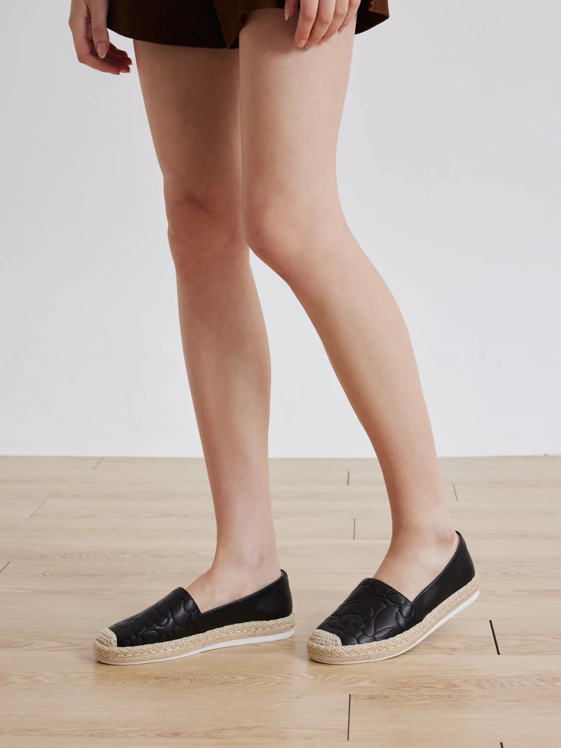 PAZZION, Zuma Quilted Espadrilles, Black