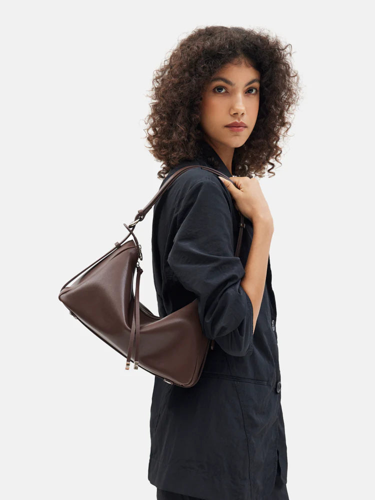 PAZZION,CharlotteLeatherBag,Brown