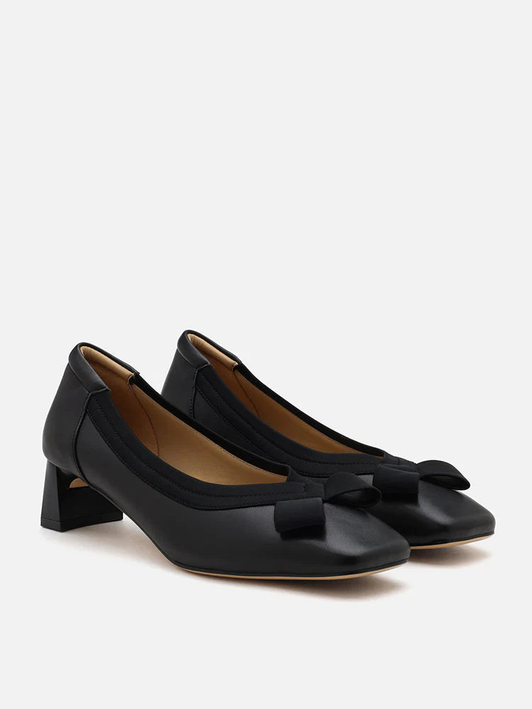 PAZZION, Makayla Bow Heels, Black